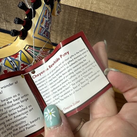 Trail of Painted Ponies 1E 5846 Cheyenne Painted Rawhide In Box - Picture 6 of 7